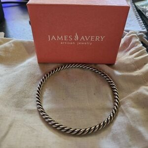 James Avery Twisted Silver Bangle